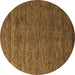 Round Abstract Brown Modern Rug, abs5569brn