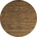 Round Abstract Light Brown Modern Rug, abs5569