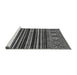 Sideview of Machine Washable Abstract Gray Modern Rug, wshabs556gry