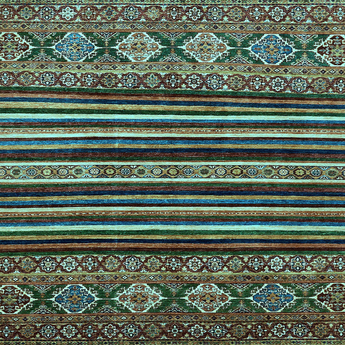 Square Abstract Light Blue Modern Rug, abs556lblu