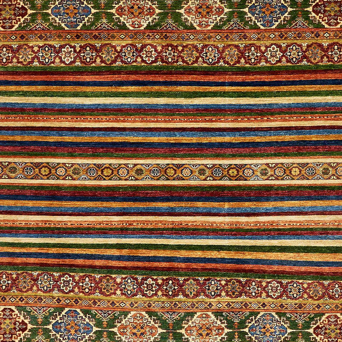 Machine Washable Abstract Saffron Red Rug, wshabs556