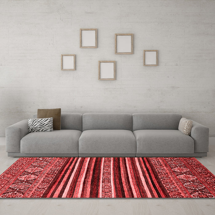 Modern Red Washable Rugs