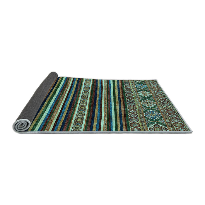 Sideview of Abstract Light Blue Modern Rug, abs556lblu