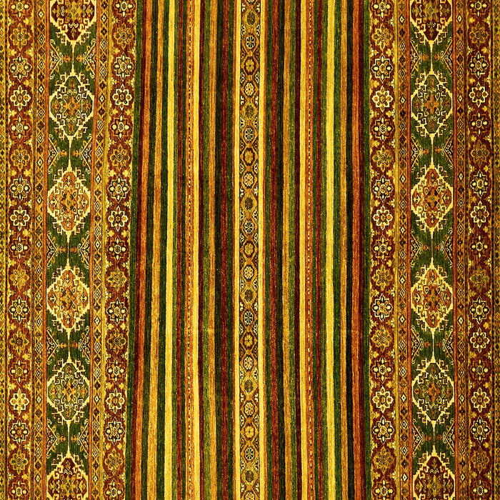 Square Machine Washable Abstract Yellow Modern Rug, wshabs556yw