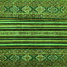 Square Machine Washable Abstract Green Modern Area Rugs, wshabs556grn