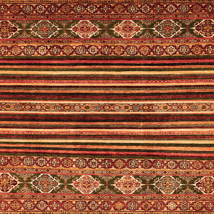 Square Abstract Orange Modern Rug, abs556org