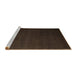 Sideview of Machine Washable Abstract Dark Brown Rug, wshabs5570