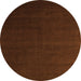 Round Abstract Orange Modern Rug, abs5570org