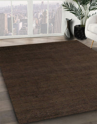 Abstract Dark Brown Modern Rug, abs5570