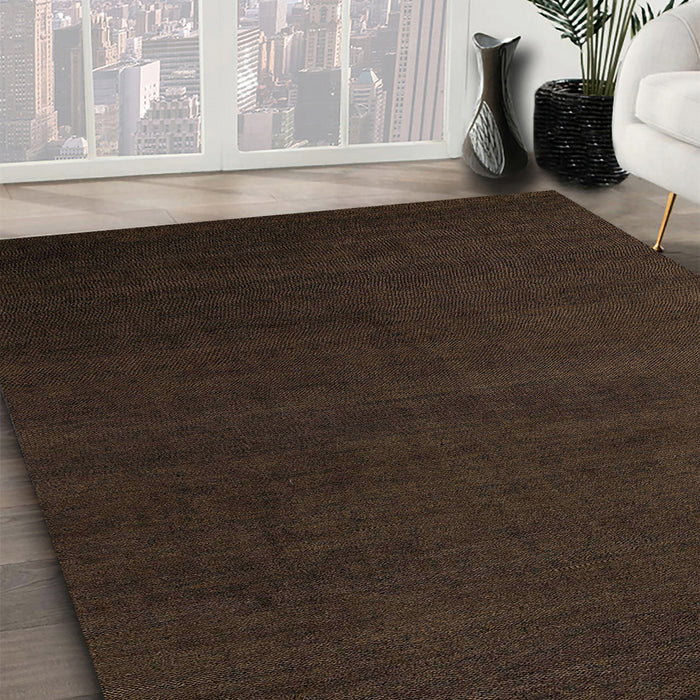 Machine Washable Abstract Dark Brown Rug in a Family Room, wshabs5570