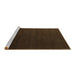 Sideview of Machine Washable Abstract Brown Modern Rug, wshabs5570brn