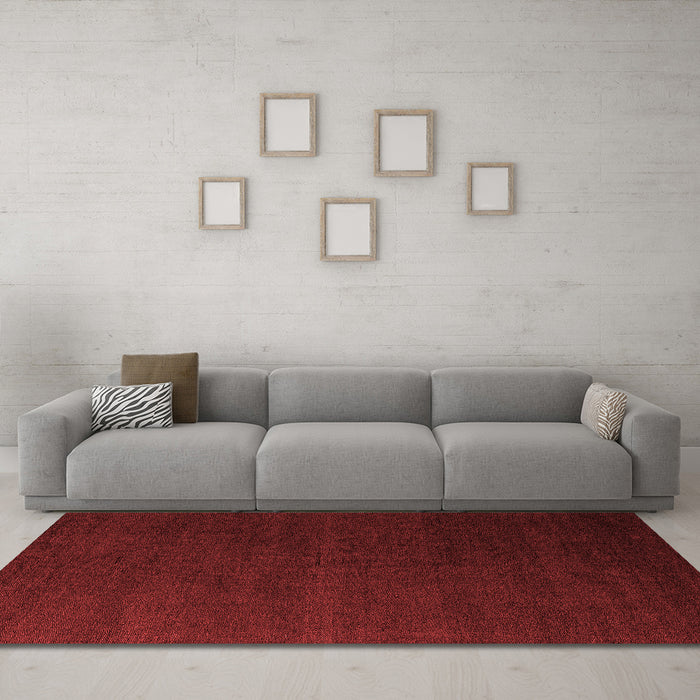 Modern Red Washable Rugs