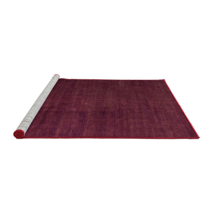 Sideview of Machine Washable Abstract Burgundy Red Rug, wshabs5571