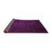 Sideview of Abstract Purple Modern Rug, abs5571pur