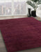 Abstract Burgundy Red Modern Rug in Family Room, abs5571