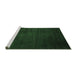 Sideview of Machine Washable Abstract Emerald Green Modern Area Rugs, wshabs5571emgrn