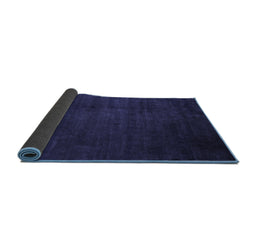 Sideview of Abstract Blue Modern Rug, abs5571blu