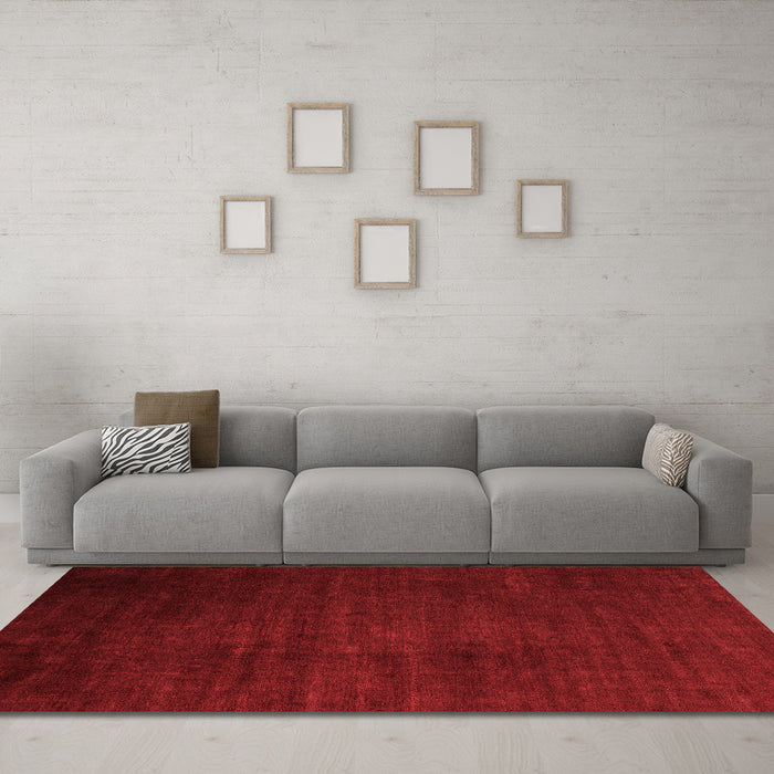 Modern Red Washable Rugs