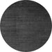 Round Abstract Gray Modern Rug, abs5571gry