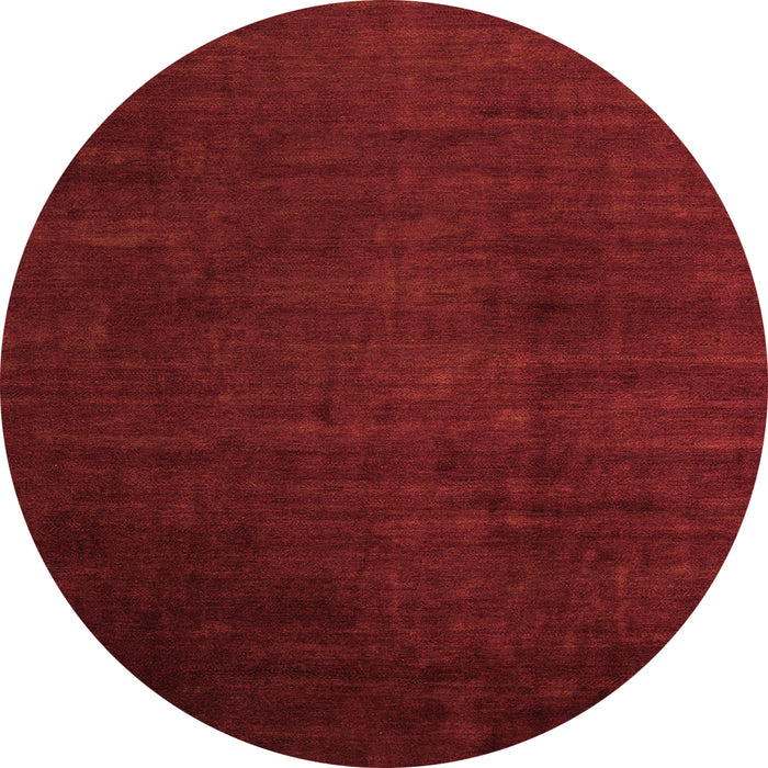 Round Machine Washable Abstract Orange Modern Area Rugs, wshabs5571org