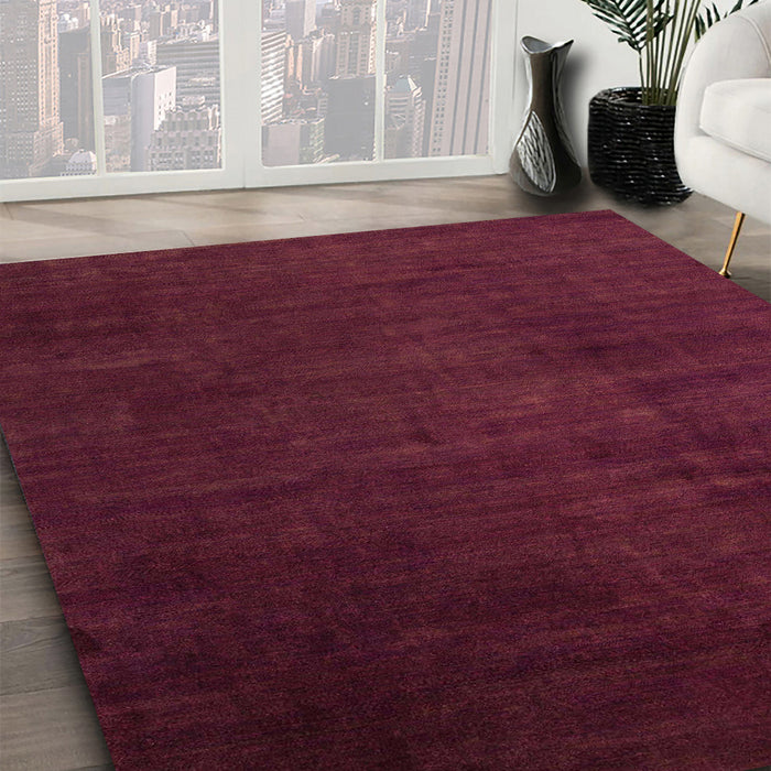 Machine Washable Abstract Burgundy Red Rug in a Family Room, wshabs5571