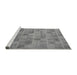 Sideview of Machine Washable Abstract Gray Modern Rug, wshabs5572gry