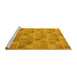 Sideview of Machine Washable Abstract Yellow Modern Rug, wshabs5572yw