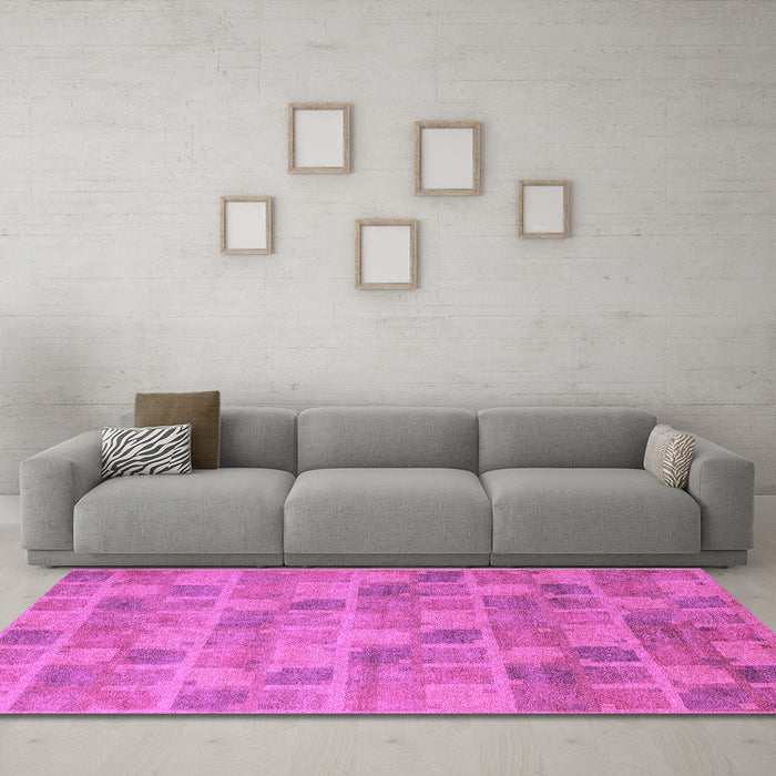 Machine Washable Abstract Purple Modern Area Rugs in a Living Room, wshabs5572pur