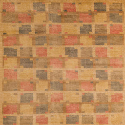 Square Abstract Sedona Brown Modern Rug, abs5572