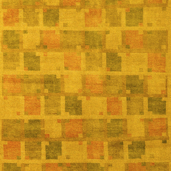 Machine Washable Abstract Yellow Modern Rug, wshabs5572yw