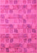 Machine Washable Abstract Pink Modern Rug, wshabs5572pnk