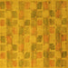 Square Abstract Yellow Modern Rug, abs5572yw