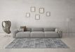 Machine Washable Abstract Gray Modern Rug in a Living Room,, wshabs5572gry