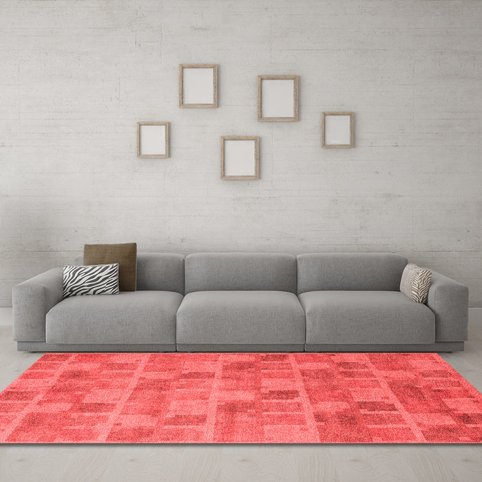 Modern Red Washable Rugs
