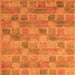 Square Abstract Orange Modern Rug, abs5572org