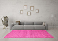 Machine Washable Abstract Pink Modern Rug, wshabs5573pnk