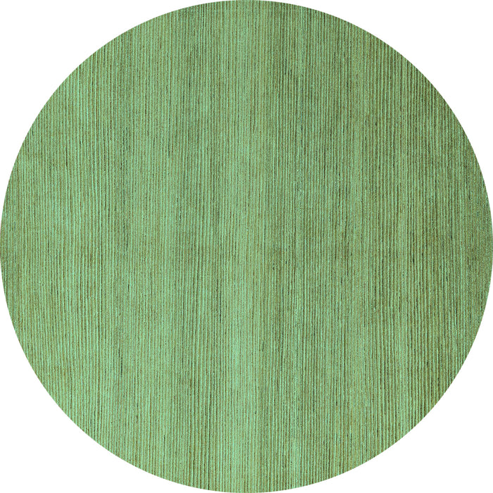 Round Abstract Turquoise Modern Rug, abs5573turq