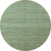 Round Abstract Light Blue Modern Rug, abs5573lblu