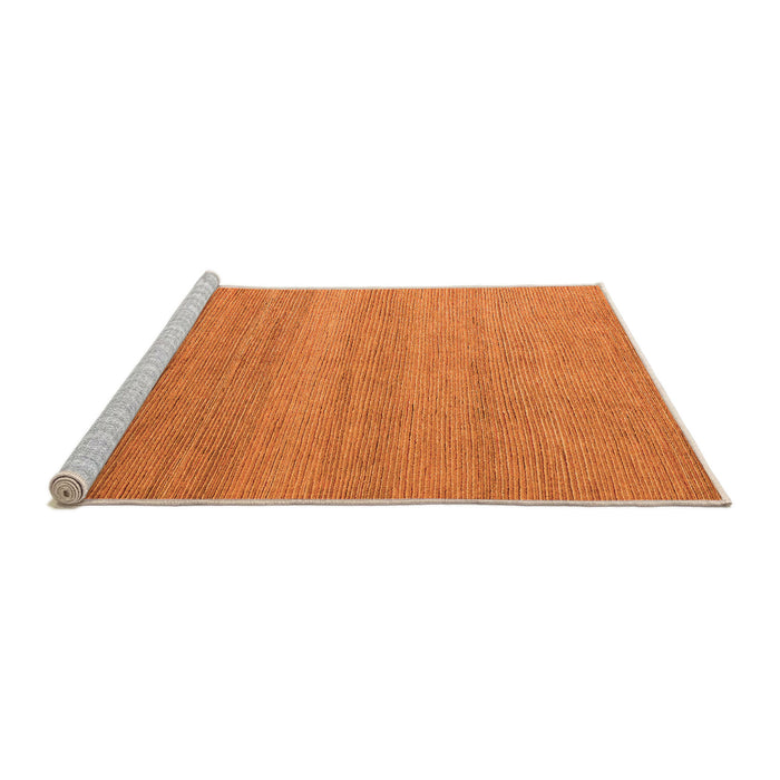 Sideview of Machine Washable Abstract Orange Modern Area Rugs, wshabs5573org