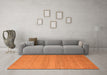 Machine Washable Abstract Orange Modern Area Rugs in a Living Room, wshabs5573org