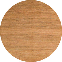 Round Abstract Orange Modern Rug, abs5573