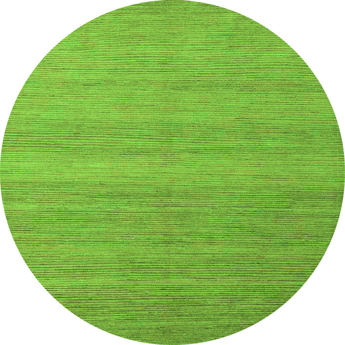 Round Machine Washable Abstract Green Modern Area Rugs, wshabs5573grn