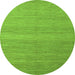 Round Abstract Green Modern Rug, abs5573grn