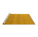 Sideview of Machine Washable Abstract Yellow Modern Rug, wshabs5573yw