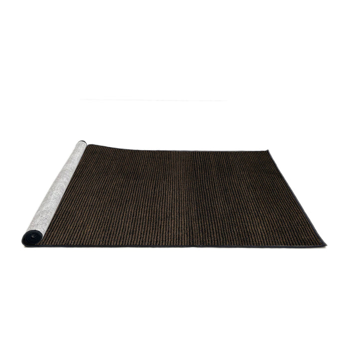 Sideview of Machine Washable Abstract Dark Brown Rug, wshabs5574
