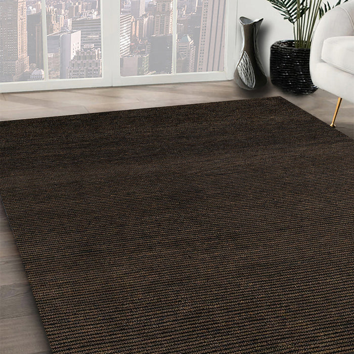 Machine Washable Abstract Dark Brown Rug in a Family Room, wshabs5574