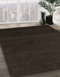 Abstract Dark Brown Modern Rug, abs5574