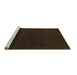 Sideview of Machine Washable Abstract Brown Modern Rug, wshabs5574brn