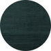 Round Abstract Light Blue Modern Rug, abs5574lblu