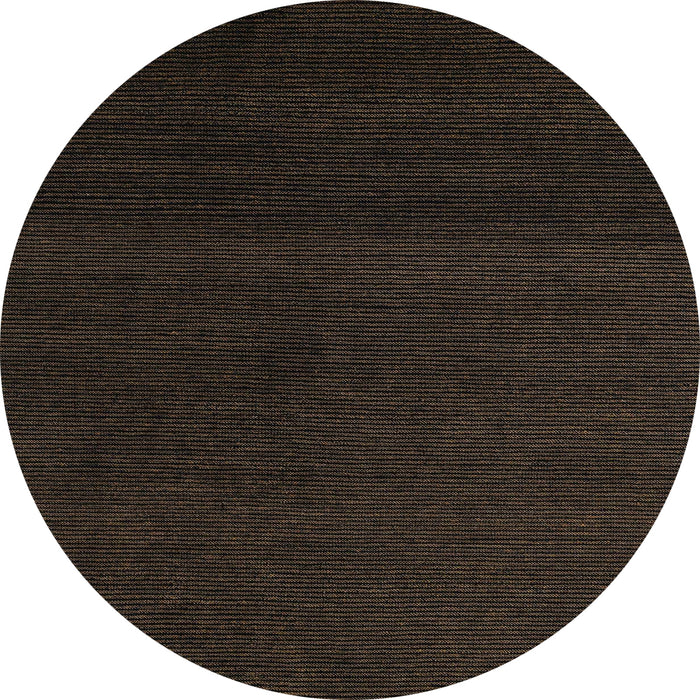 Round Machine Washable Abstract Dark Brown Rug, wshabs5574
